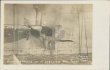 Effects of 12 Inch Shell on US Navy Battleship USS Texas - Early RP Postcard