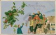 Large Group in Horse Drawn Stage Wagon Pre-1907 Christmas XMAS Postcard