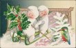 Kids Dressed as Snowman, Sled - 1909 Skaneateles, NY WINSCH Christmas Postcard
