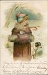 Girl w/ Dog, Maud Goodman Series 1904 TUCK Postcard