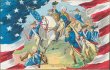 General George Washington, Battle of Princeton - Early 1900's Patriotic Postcard
