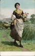 An Irish Milk Maid - Early 1900's Postcard