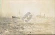 British M.V. Ship Sebastian, Burned & Sunk May 1917 Real Photo RP WWI Postcard