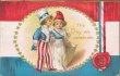 Girl, Boy Dressed as Uncle, Sam Unsigned Clapsaddle 4th of July Postcard