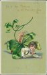 Pig, 4 Leaf Clover, Boy - 1907 St. Patrick's Day Embossed Postcard