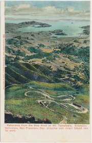 Panorama, Mt. Tamalpais, Sausalito, Belvedere San Francisco CA Pre-1907 Postcard