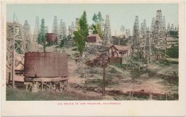 Oil Wells, Los Angeles, CA California Pre-1907 Postcard