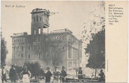 Hall of Justice, Earthquake, San Francisco, CA California Pre-1907 Postcard