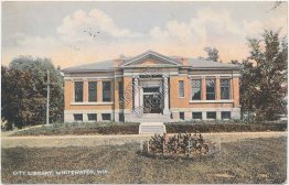 City Library, Whitewater, WI Wisconsin 1907 Postcard