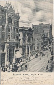 16th St., Denver, CO Colorado 1907 Postcard