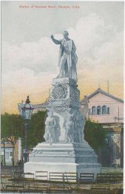 Statue of General Marti, Havana, CUBA - Early 1900's Postcard