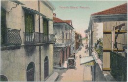 Seventh Street, Panama - Early 1900's Postcard