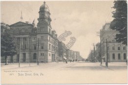 State St., Erie, PA Pennsylvania Pre-1907 ROTOGRAPH Postcard