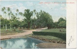 Entrance to Moanalua, Hawaiian Islands Hawaii HI Pre-1907 Postcard