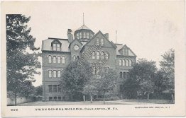 Union School Building, Charleston, WV West Virginia Pre-1907 Postcard
