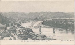 Bridgeport and Island, Wheeling, WV West Virginia Pre-1907 Postcard