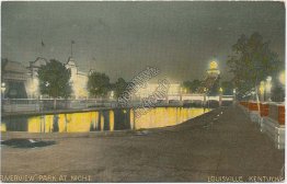 Riverview Park at Night, Lousiville, KY Kentucky - Early 1900's Postcard