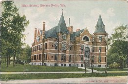 High School, Stevens Point, WI Wisconsin 1911 Postcard