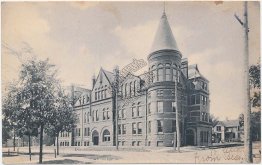 High School, Janesville, WI Wisconsin Pre-1907 ROTOGRAPH Postcard