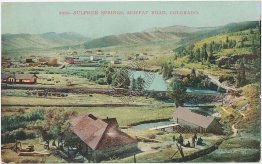 Sulphur Springs, Moffat Road, Colorado CO 1908 Postcard