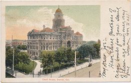 Court House, Denver, CO Colorado 1907 Postcard