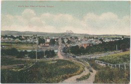 Bird's Eye View, Dallas, Oregon OR - Early 1900's Postcard