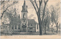 Congregational Church, Algona, Iowa IA - Early 1900's Postcard