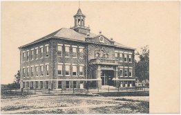 High School Building, Bedford, Iowa IA - Early 1900's Postcard