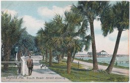 South Beach St., Yacht Club, Daytona, FL Florida Early 1900's Postcard