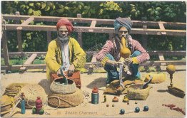 Snake Charmer Charmers, Ceylon - Early 1900's Postcard