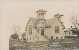Christian Church, Hopkins, MO Missouri - Early 1900's Real Photo RP Postcard