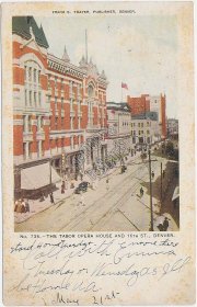 Tabor Opera House, 16th Street, Denver, CO Colorado Pre-1907 Postcard
