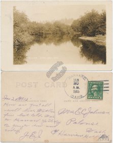 River, Harvard, ID Idaho - Early 1900's Real Photo RP Postcard