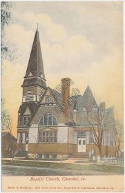 Baptist Church, Cherokee, IA Iowa Pre-1907 Postcard