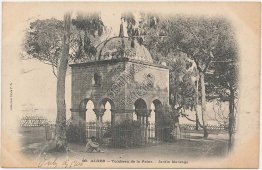 Tomb of Queen, Marengo Garden, Alger Algeria - Early 1900's Postcard