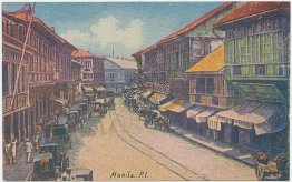 Street View, Manila, Philippines Philippine Islands PI - Early 1900's Postcard