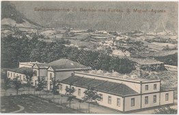 Bathroom Facilities, Furnas, Sao Miguel, Azores - Early 1900's Postcard