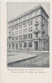 Nassau Trust Co. Building, 136 Broadway, Brooklyn, NY Pre-1907 Postcard