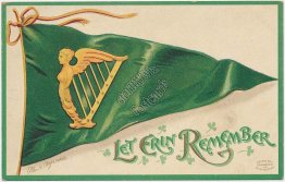Let Erin Remember, St. Patrick's Day - Embossed Ellen H. CLAPSADDLE Postcard