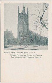 Christ Protestant Episcopal Church, Brooklyn Eagle Series, NY Pre-1907 Postcard