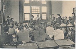 Court Scene, George Junior Republic, Freeville, NY New York 1913 Postcard