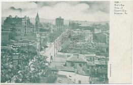 Bird's Eye View, Scranton, PA Pennsylvania - Pre-1907 Postcard