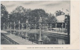 Lagoon and Merry Go Round, Luna Park, Scranton, PA Pre-1907 Postcard