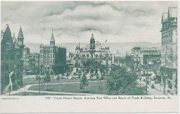 Court House Square, Post Office, Trade Building, Scranton, PA Pre-1907 Postcard