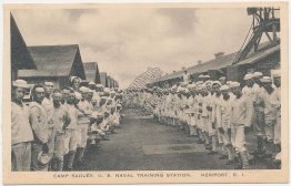Camp Sadler, US Navy Training Station, Sailors, Newport, RI Early 1900s Postcard