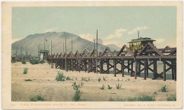 Trolley, International Bridge, El Paso, TX Texas Pre-1907 Postcard