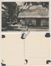 Native Village, Java, Indonesia - Early 1900's Real Photo RP RPPC Postcard