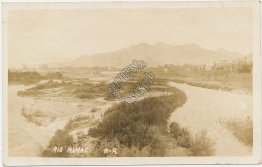 Bird's Eye View, Rio Rimac River, Peru - Early 1900's Real Photo RP Postcard