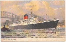 Cunard Line Steamer RMS Saxonia - Early 1900's Postcard