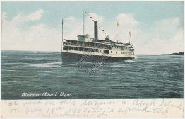 Steamer Mount Hope, Block Island, RI Rhode Island Pre-1907 Postcard